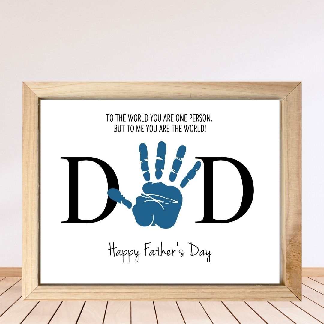 Printable Dad Father's Day Handprint Art