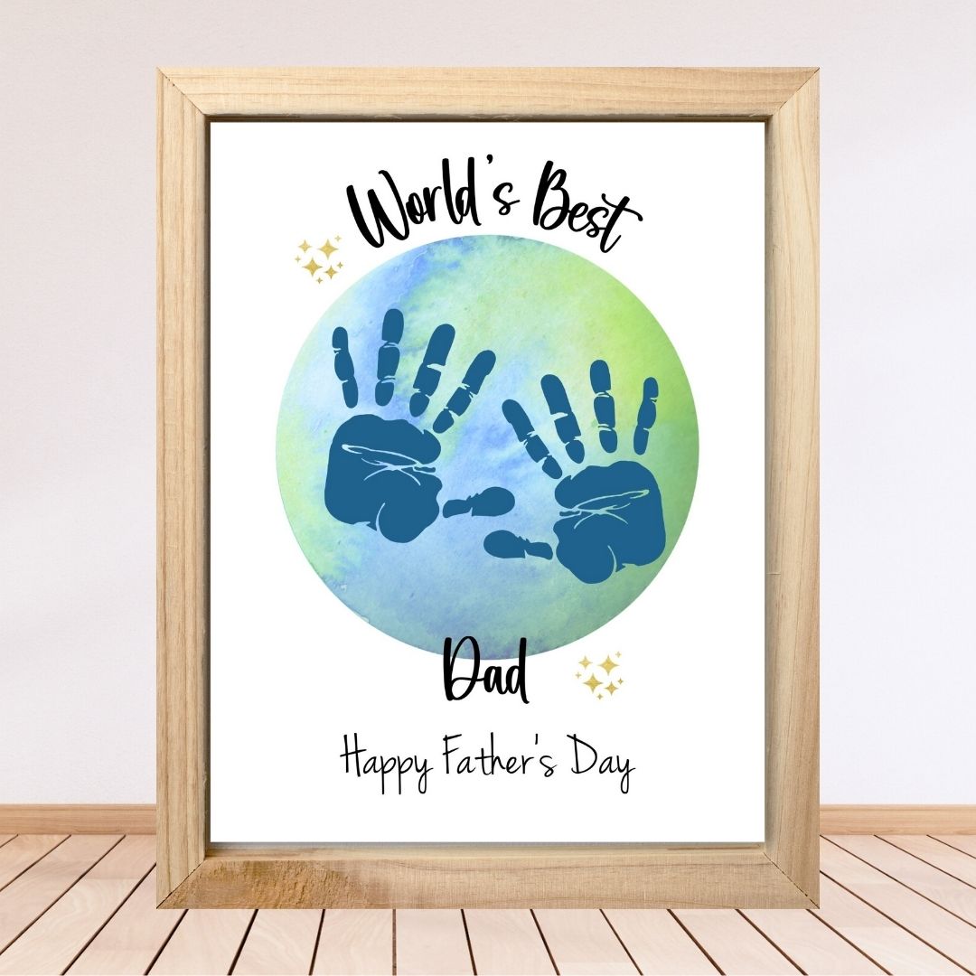 World's Best Dad Father's Day Handprint Art