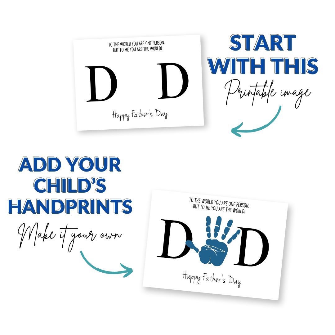 Printable Dad Father's Day Handprint Art