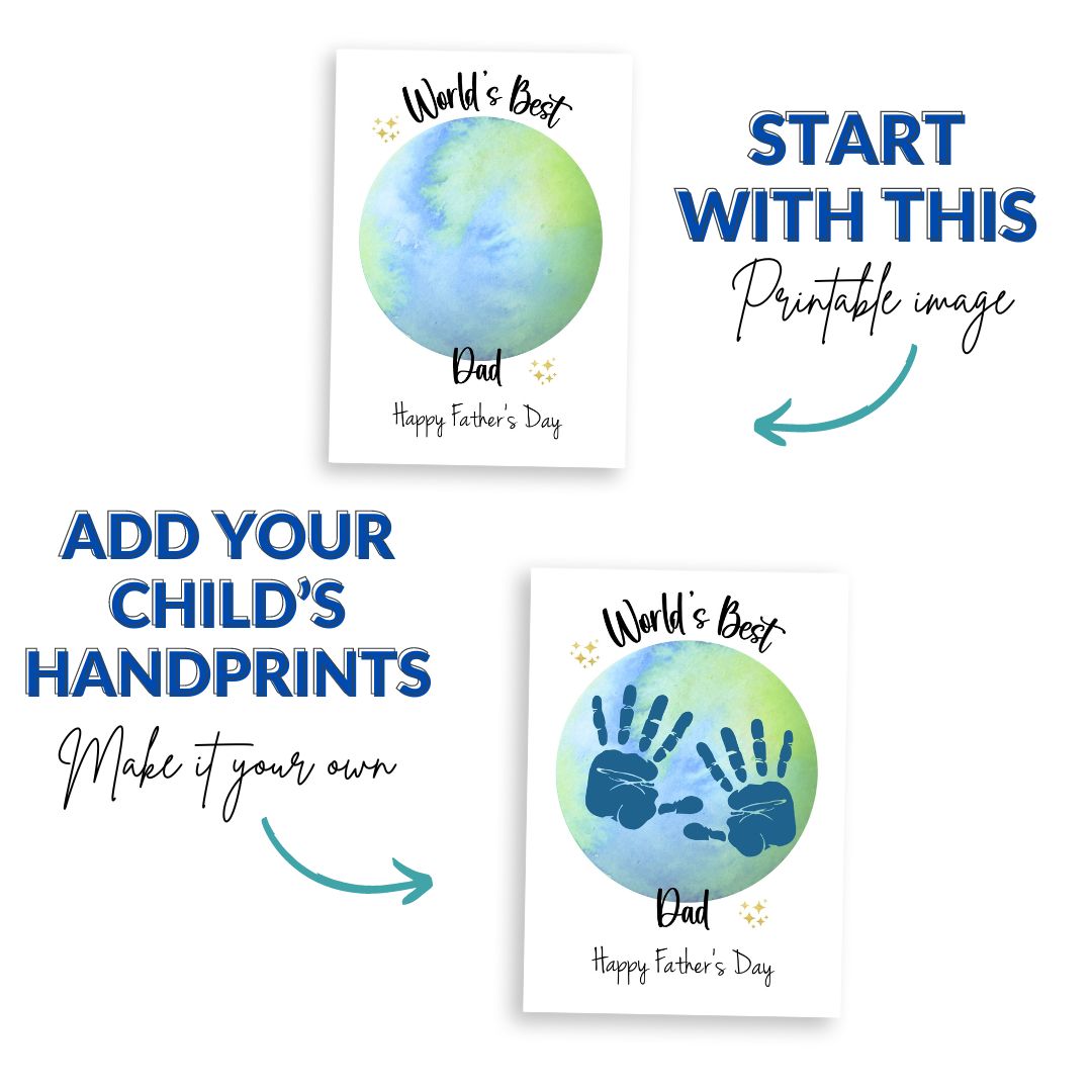 World's Best Dad Father's Day Handprint Art