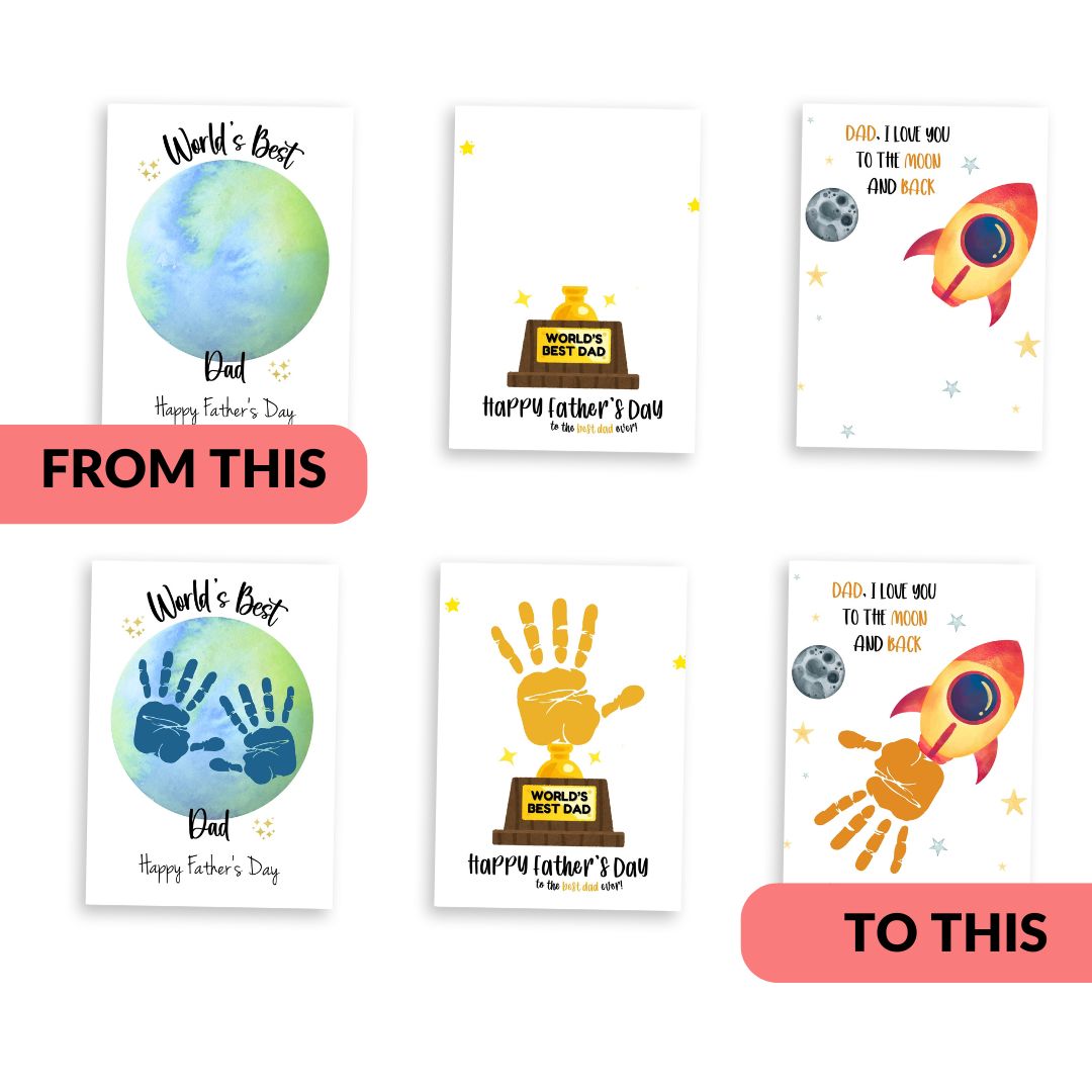 Printable Father's Day Handprint Art Bundle