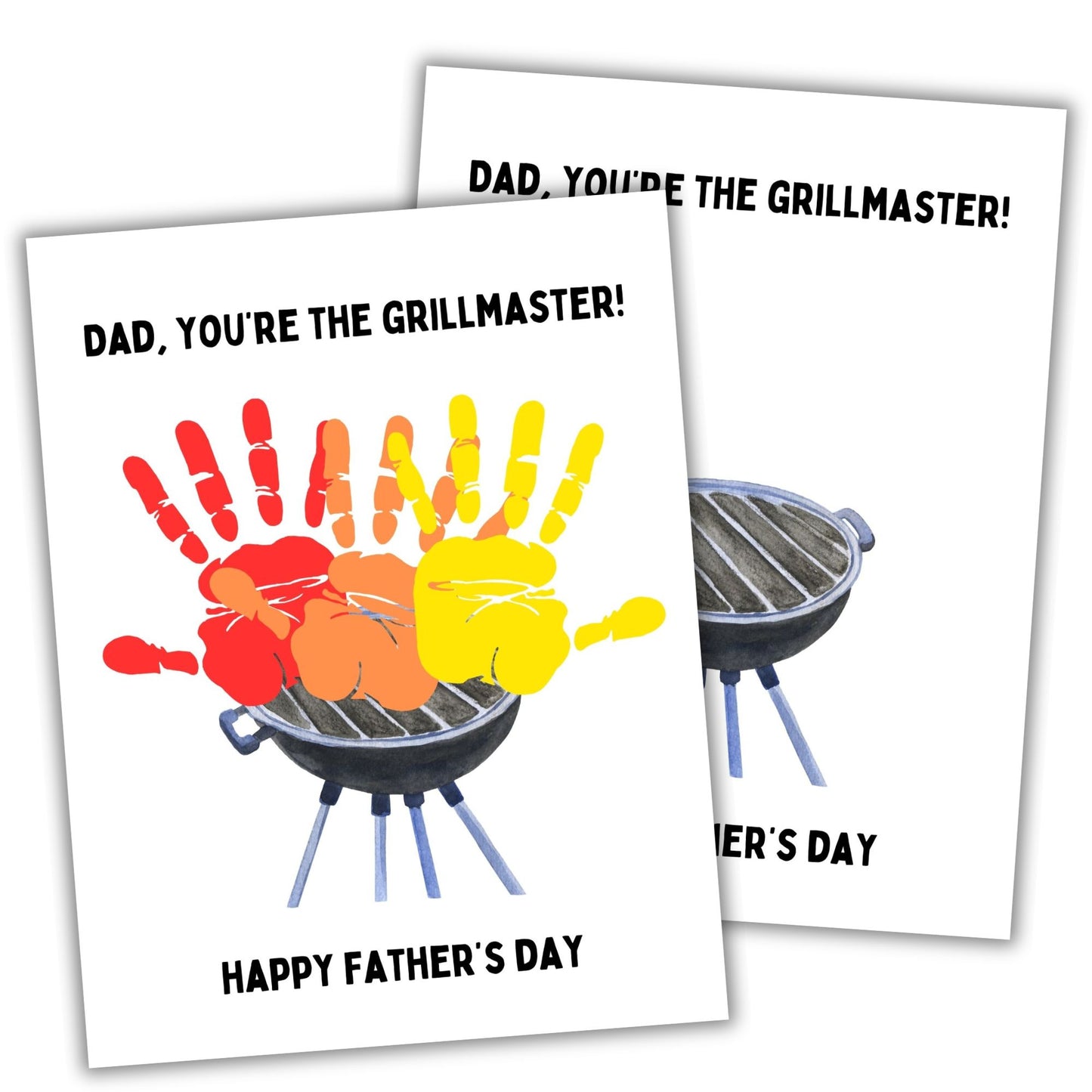 Printable Grillmaster Father's Day Handprint Art