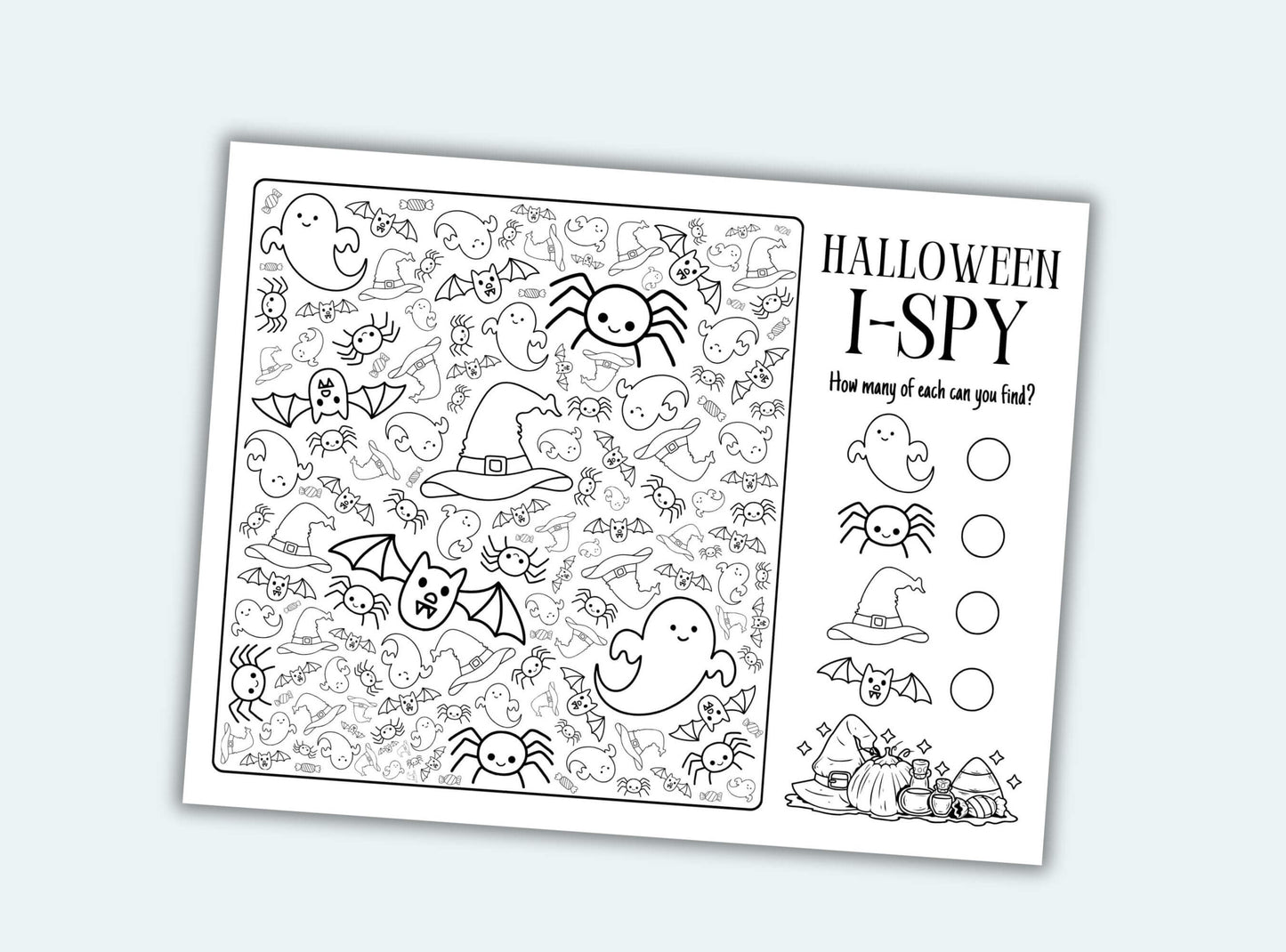 Printable Halloween Activity Placemats