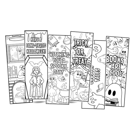 Printable Halloween Colouring Bookmarks