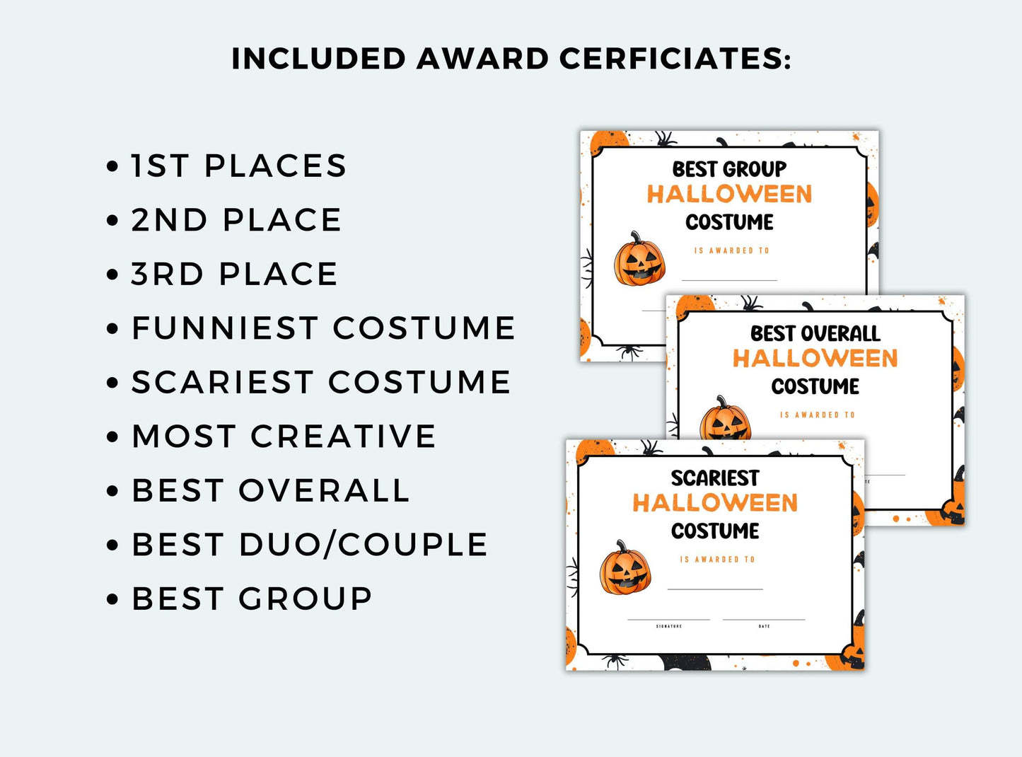 Halloween costume contest kit