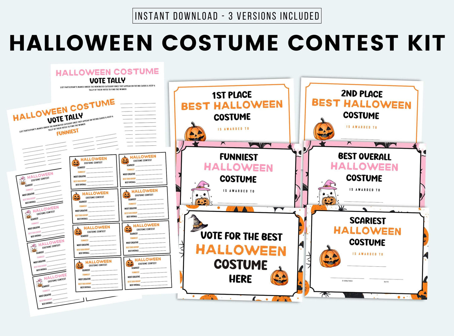 Halloween costume contest kit
