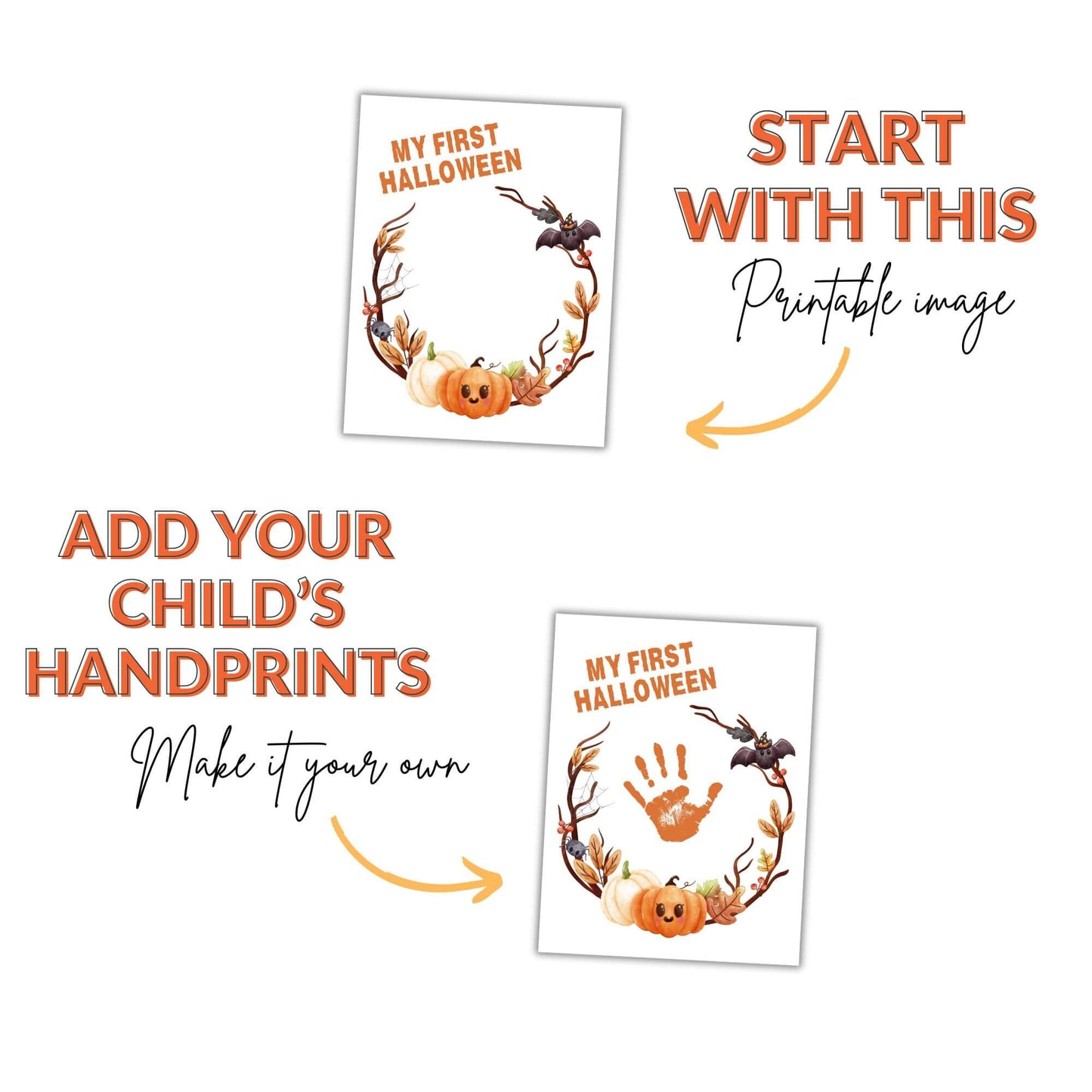 Printable My First Halloween Handprint Craft