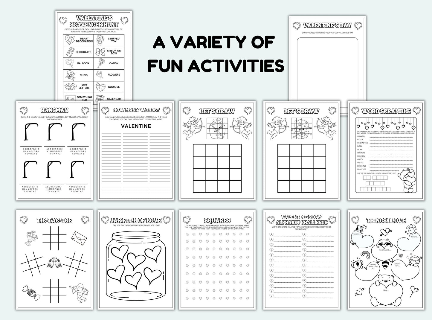 Valentines Day Activity Bundle