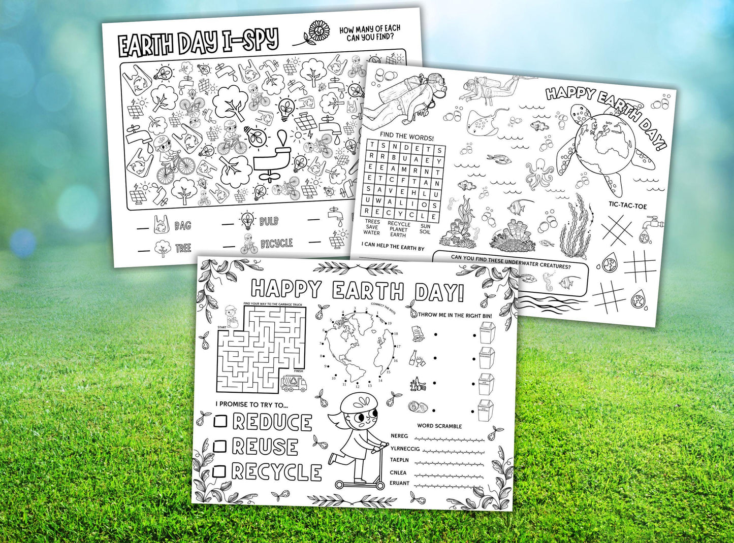 Earth Day Activity Placemat