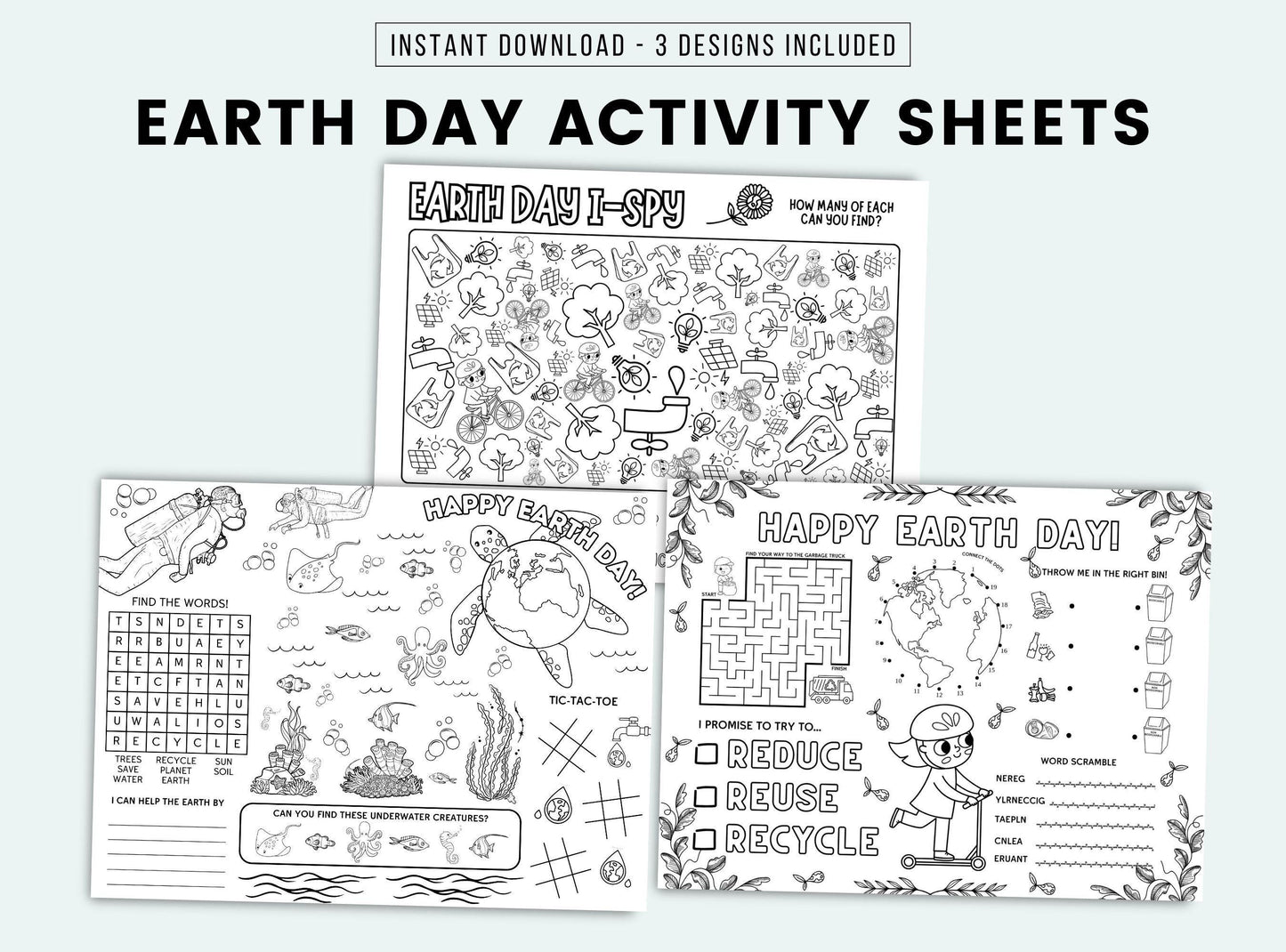 Earth Day Activity Placemat