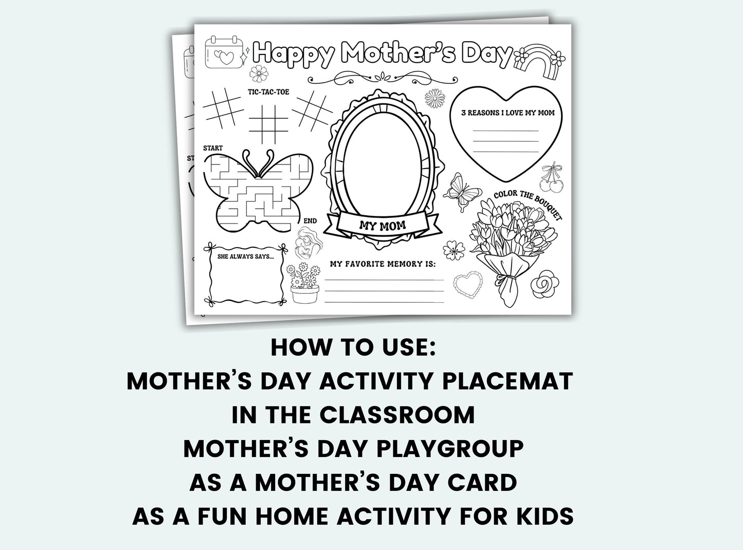 Mothers Day Activity Placemat