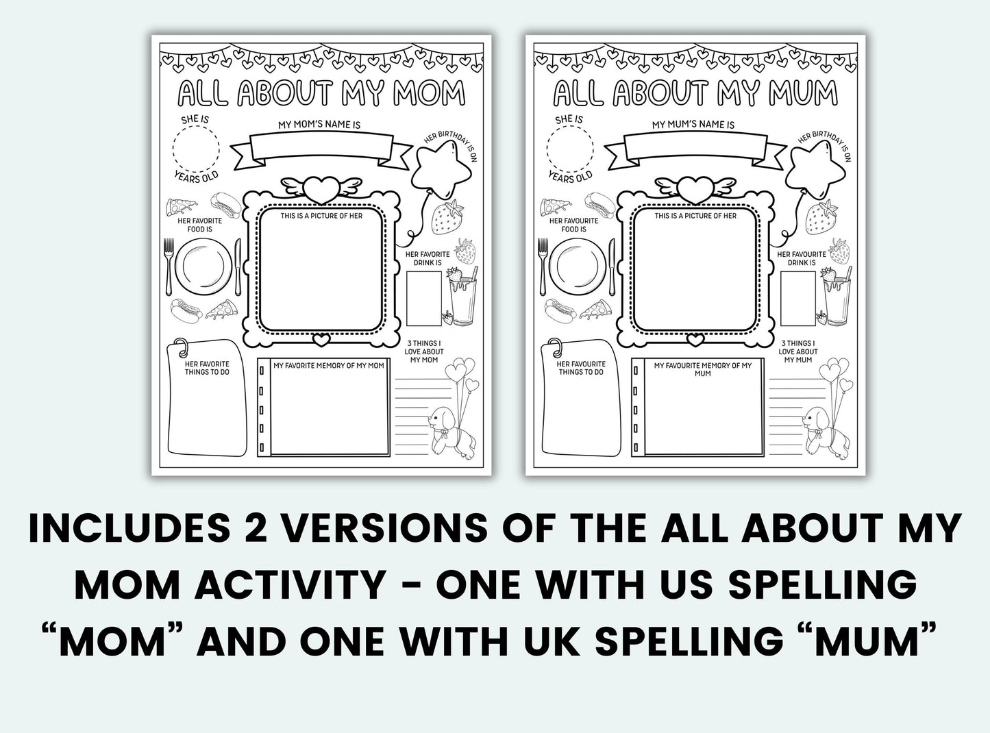 Mothers Day Activity Bundle