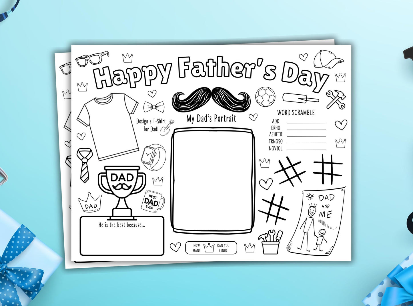 Fathers Day Activity Placemat