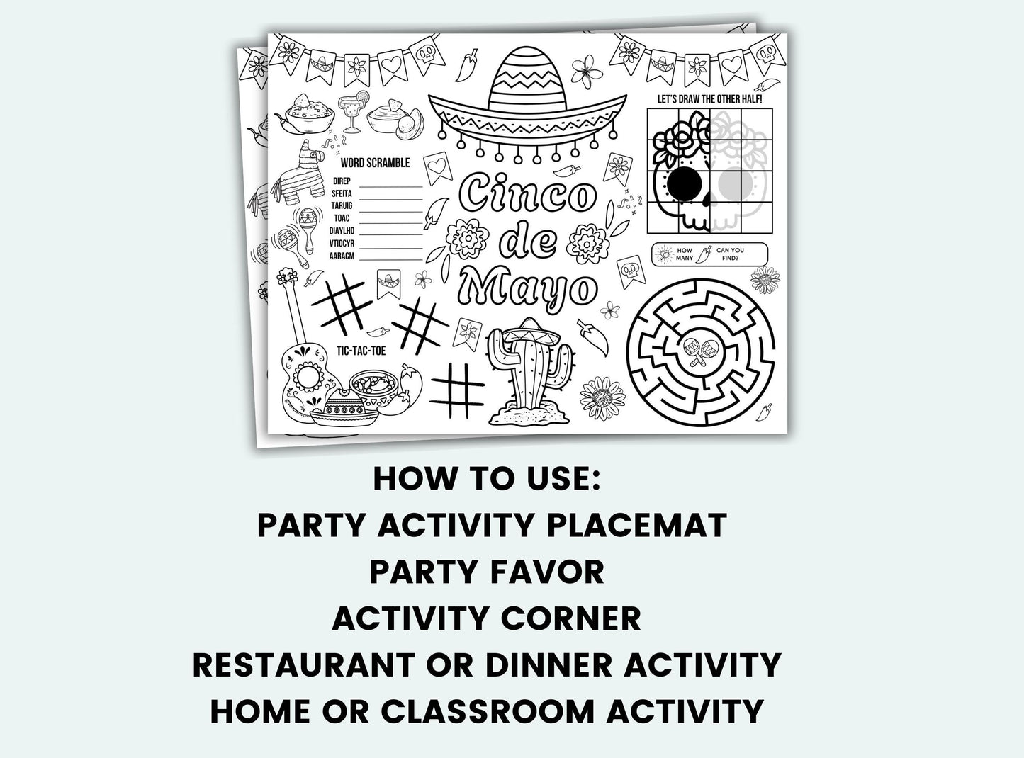 Cinco De Mayo Activity Placemat