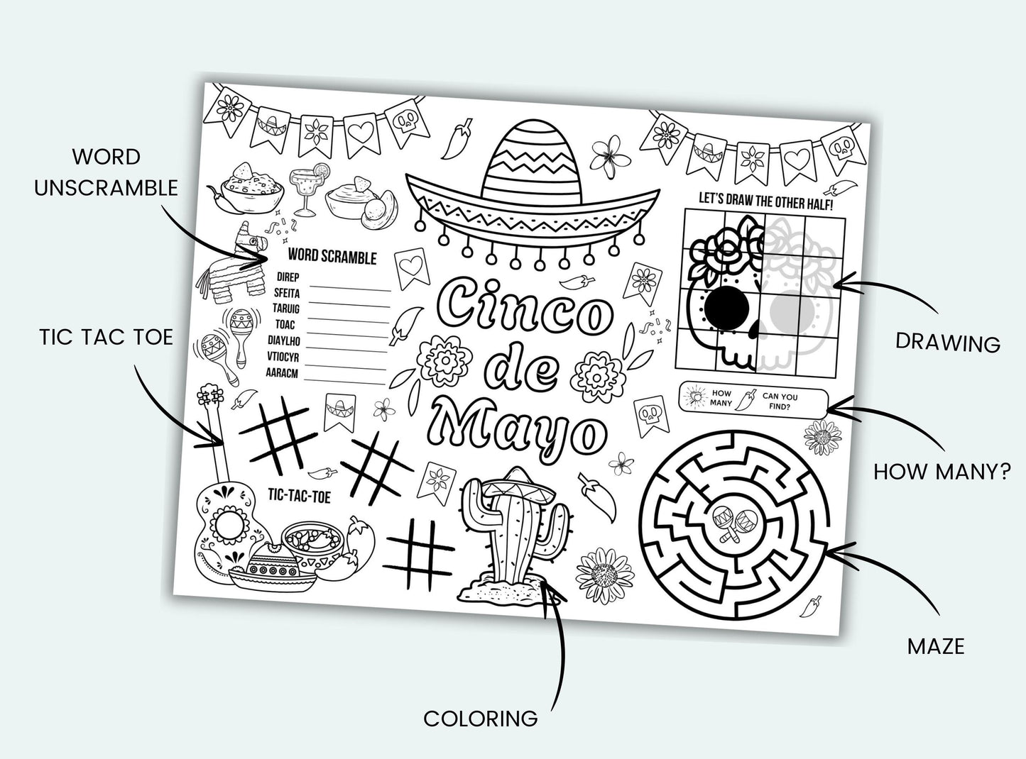 Cinco De Mayo Activity Placemat