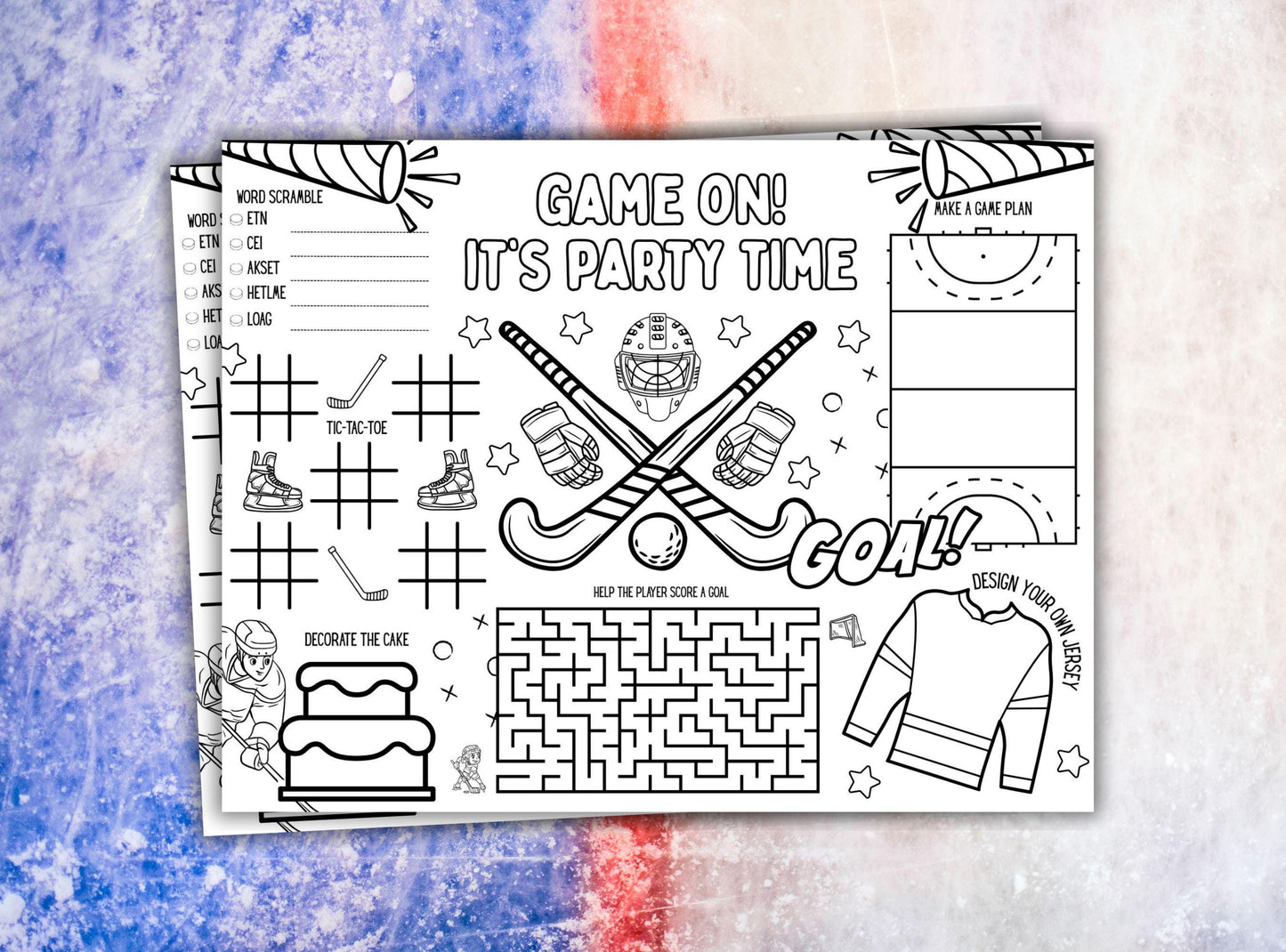Soccer Party Activity Placemat