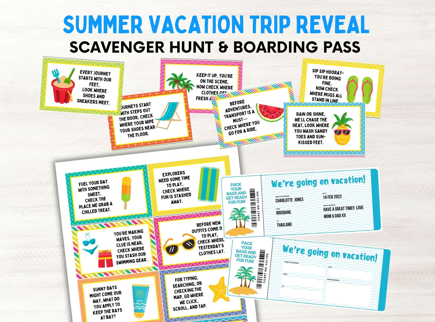 Surprise Trip Reveal Scavenger Hunt