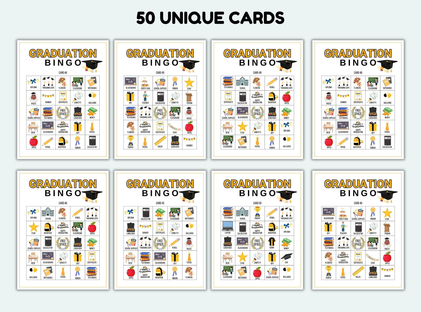 Graduation Bingo Game
