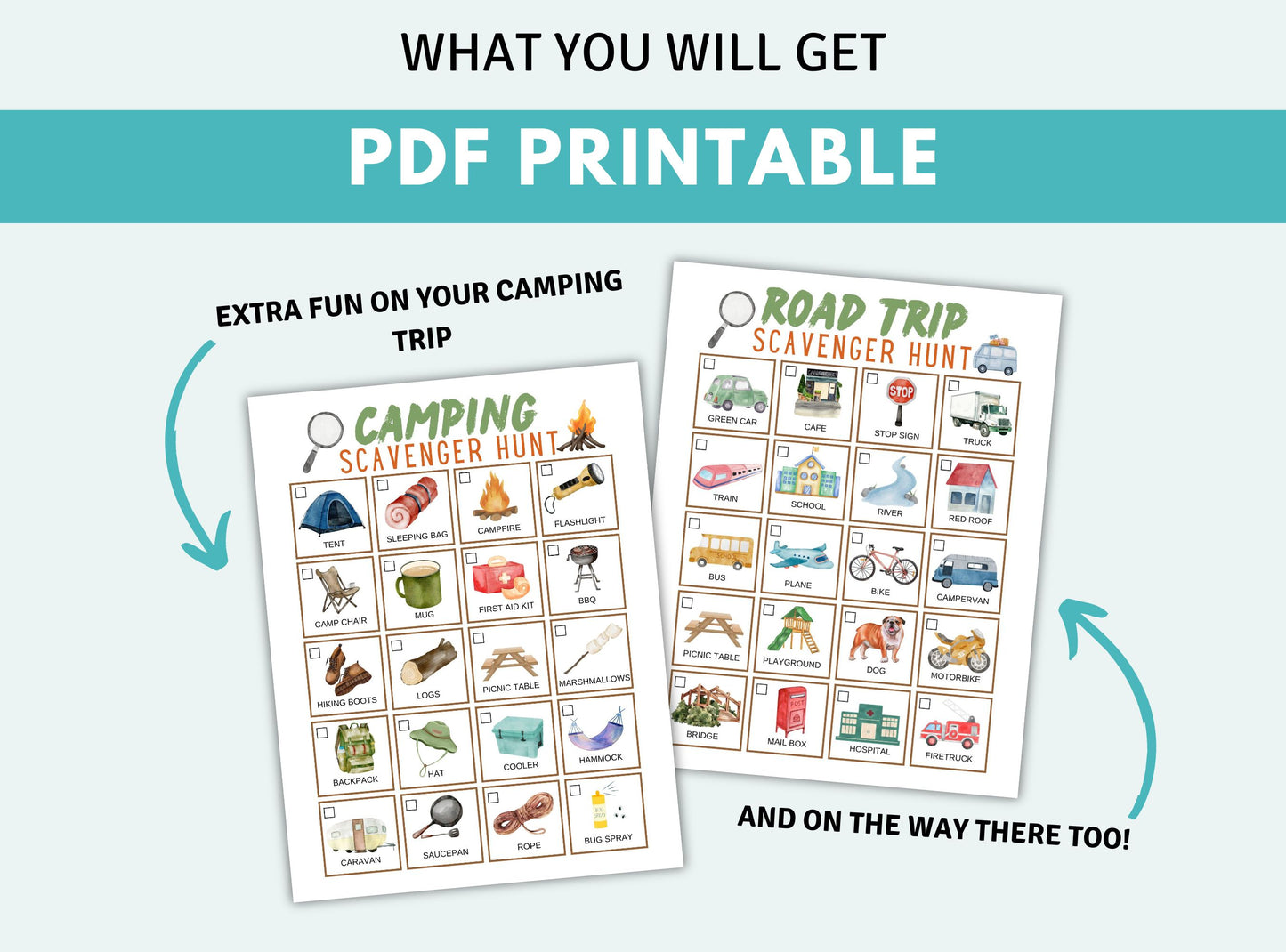 Printable Nature Scavenger Hunt Bundle