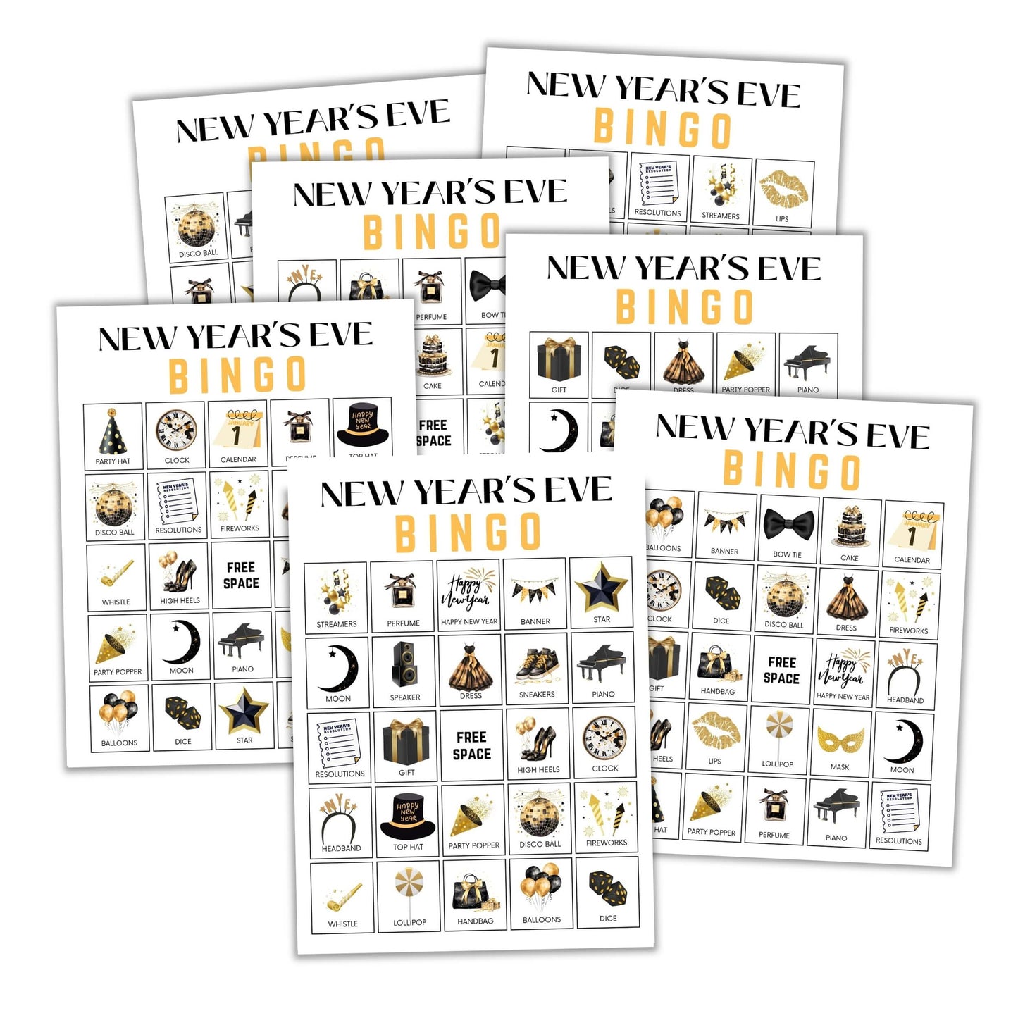 Printable New Year's Bingo Game