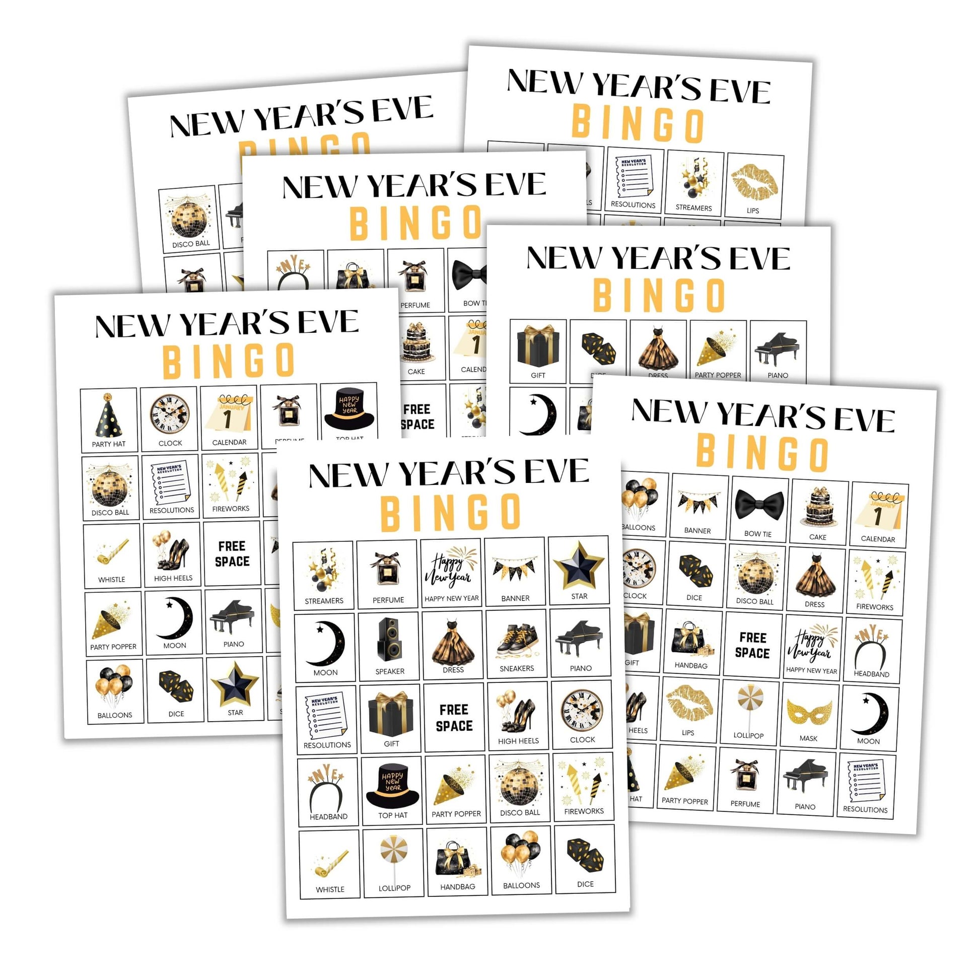 Printable New Year's Bingo Game