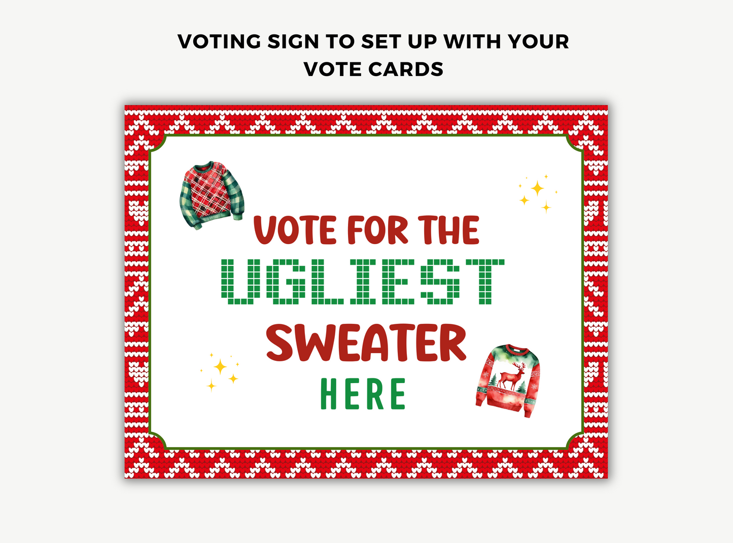 ugly sweater contest kit