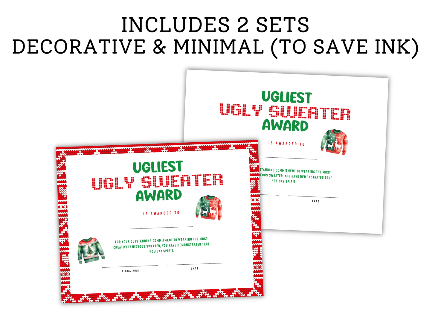 ugly sweater contest kit
