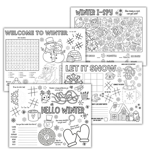 Printable Winter Activity Placemats