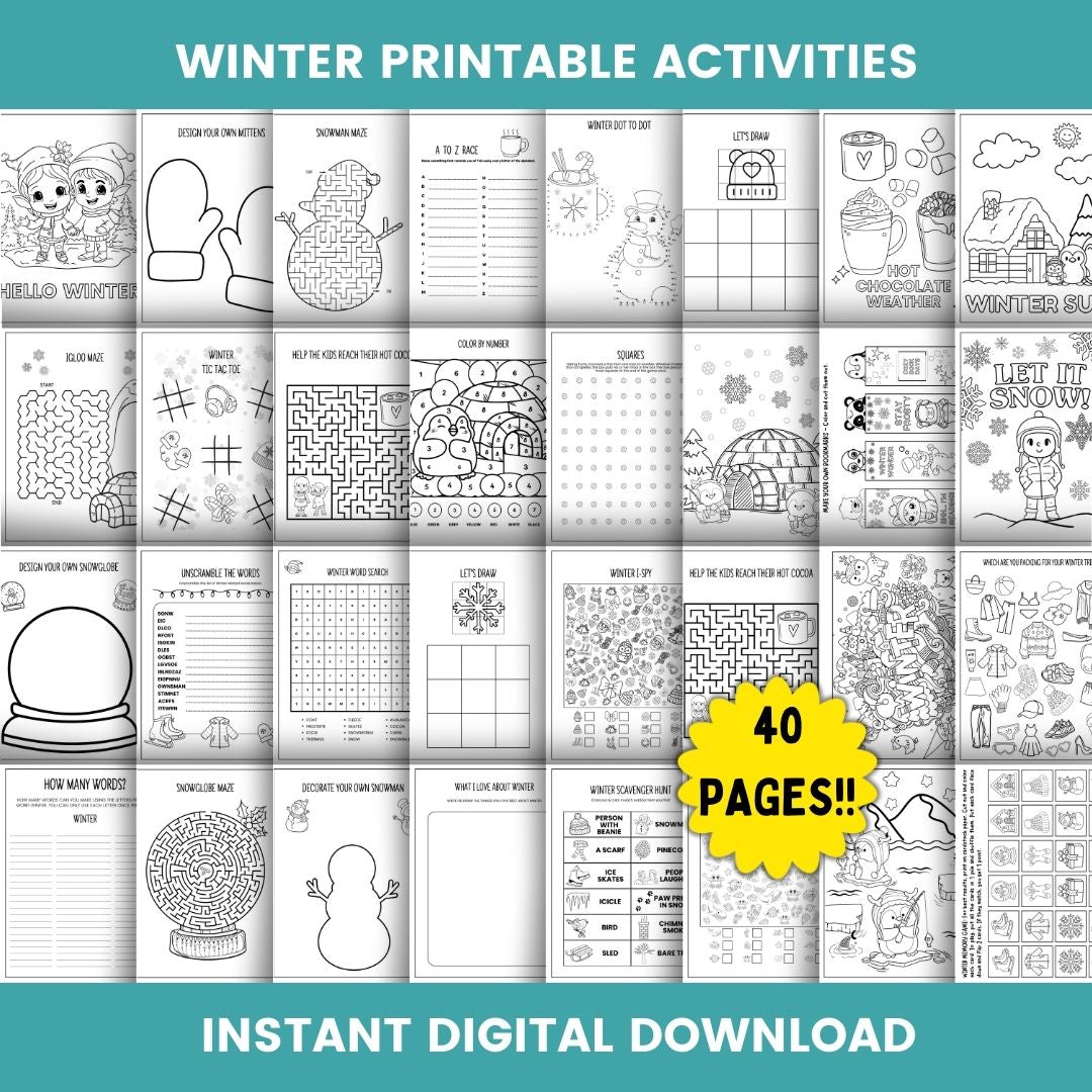 Printable Winter Activity Book