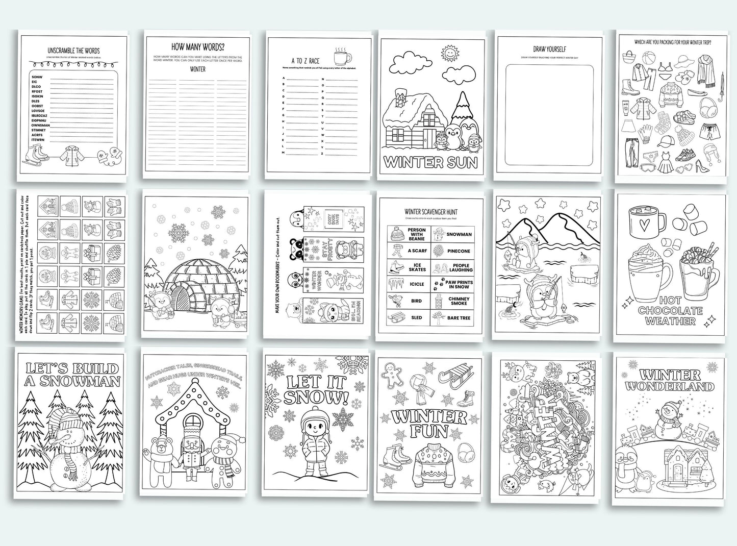 Printable Four Seasons Activity Bundle