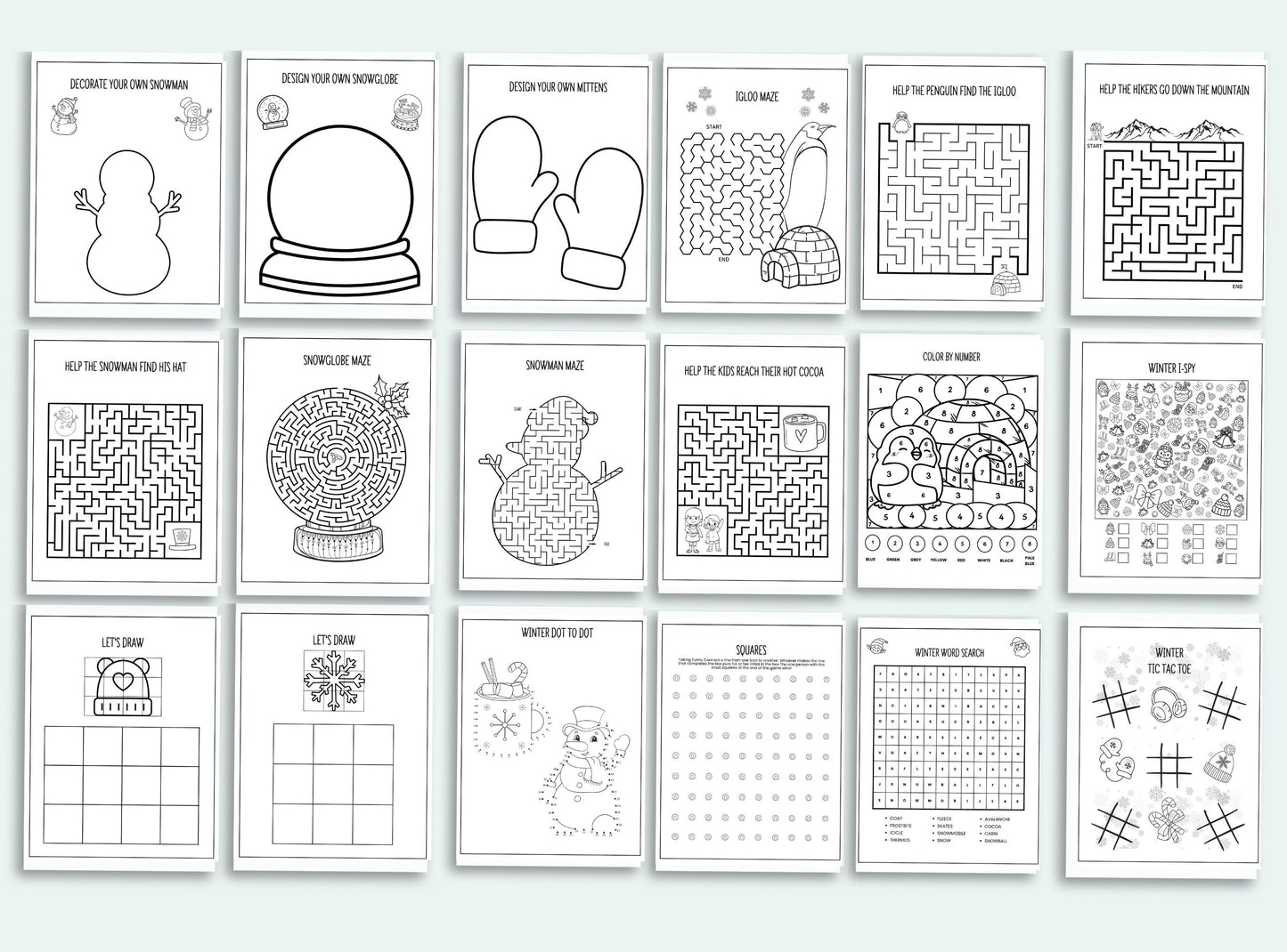 Printable Winter Activity Book