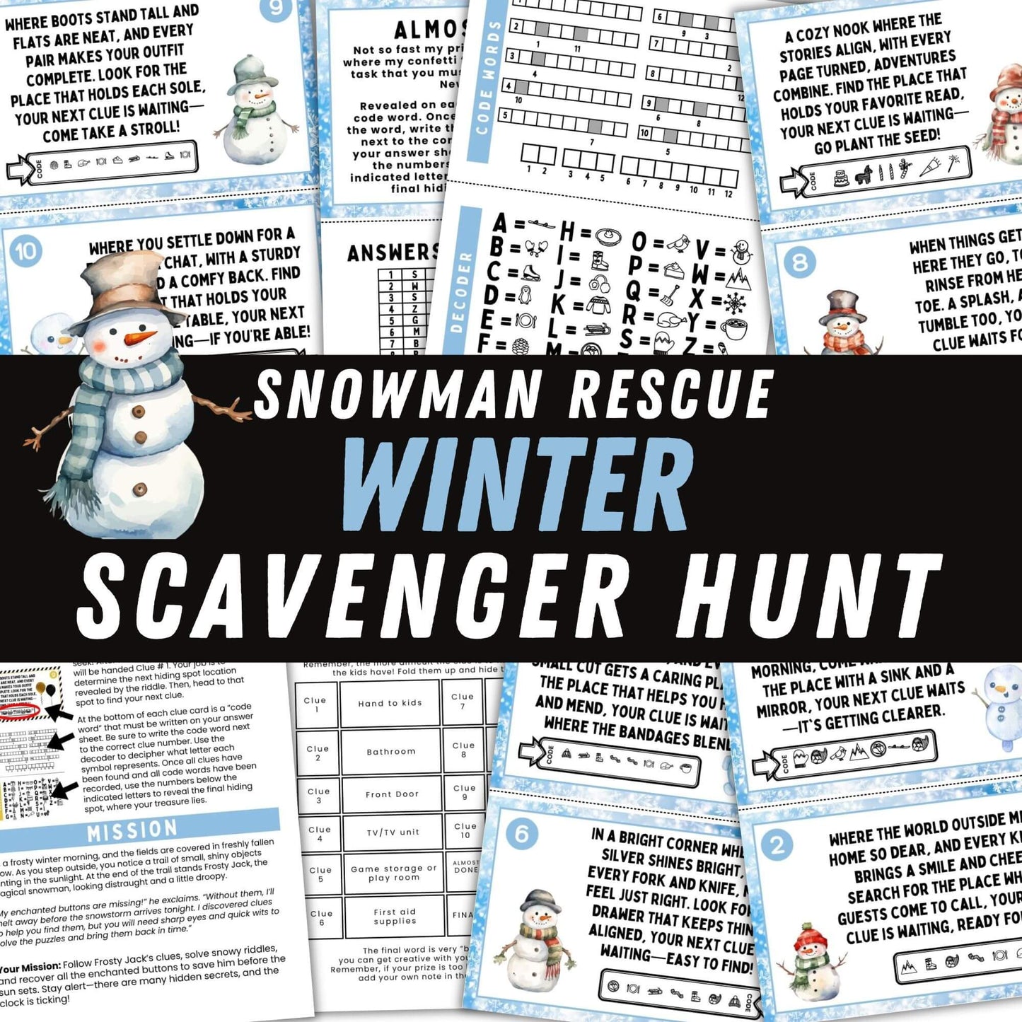 Printable Winter Scavenger Hunt