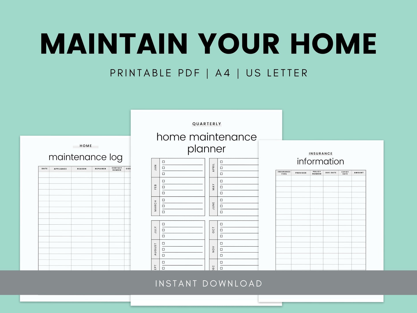 Home Maintenance Planner - Simplify Create Inspire