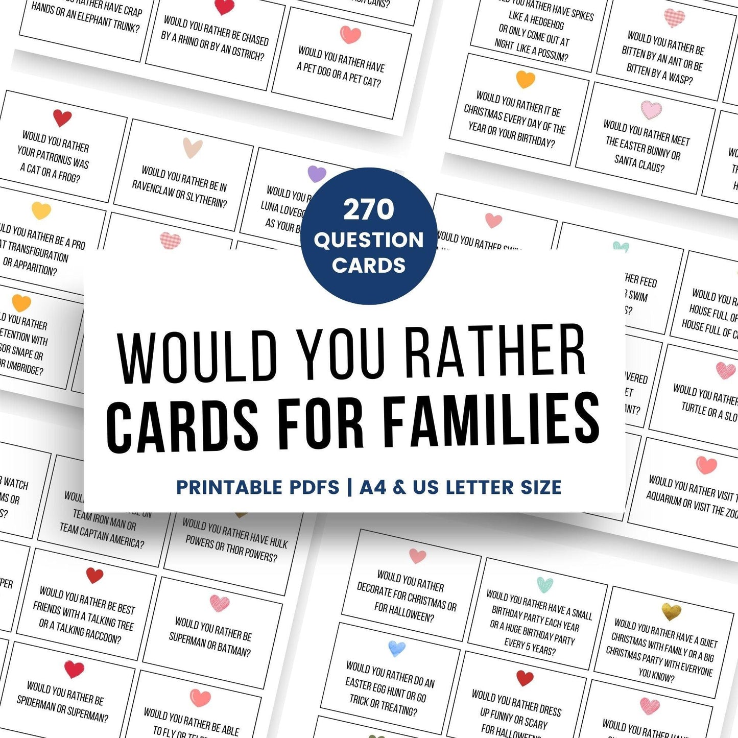 Would You Rather Question Cards For Families - Simplify Create Inspire