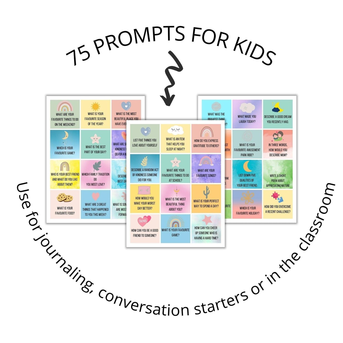 Gratitude Prompt Cards For Kids - Simplify Create Inspire