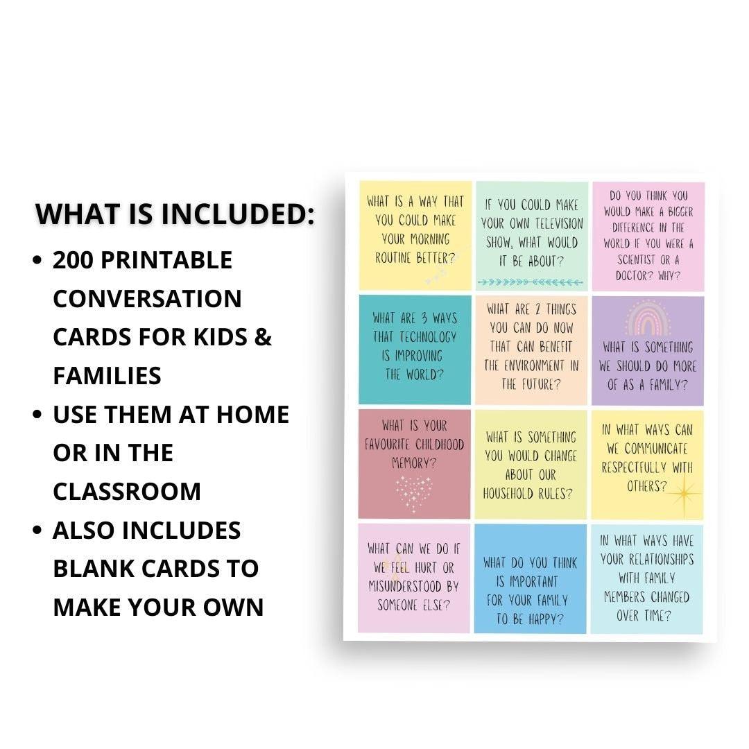 conversation cards for kids