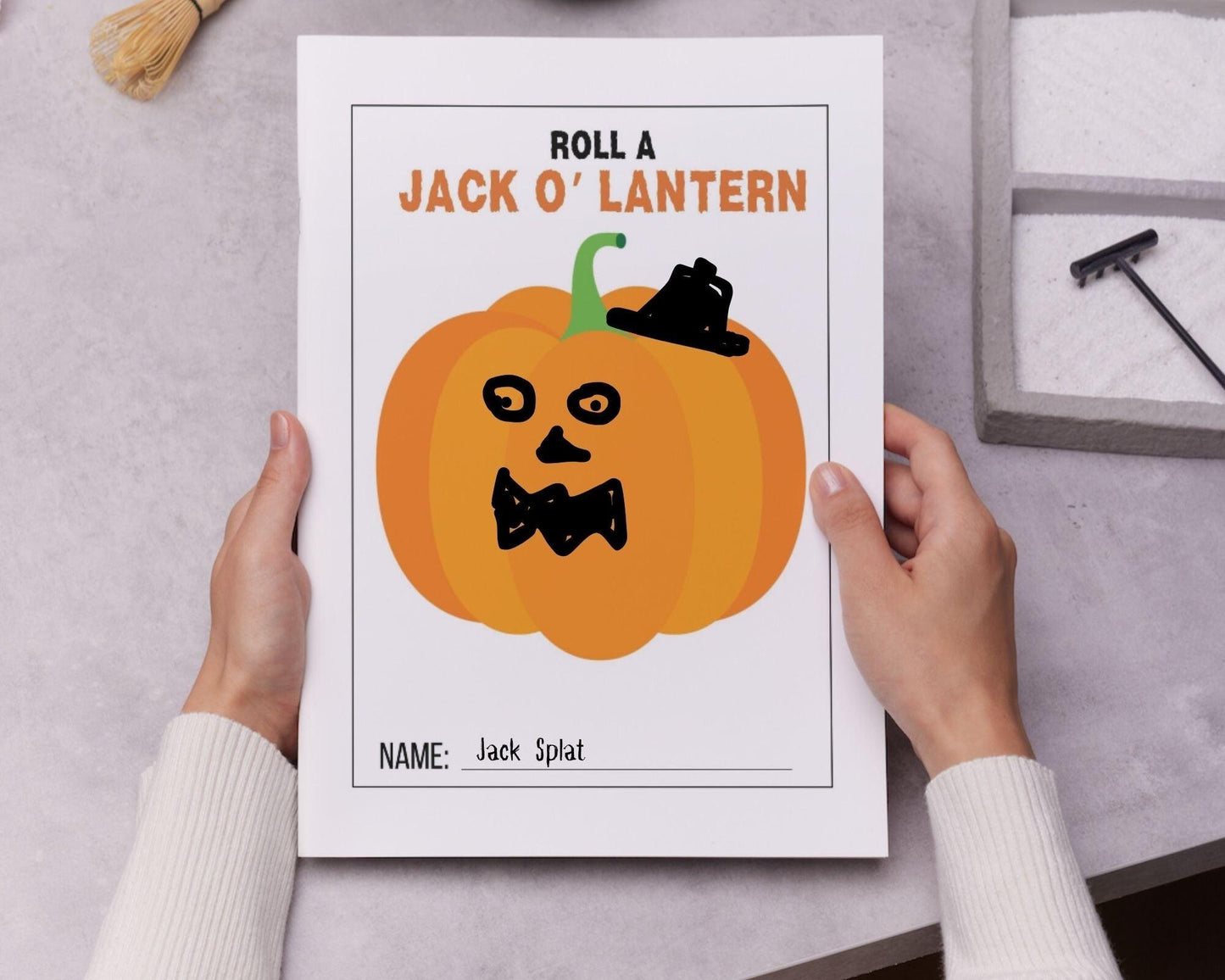 Halloween Roll A Jack O' Lantern Game - Simplify Create Inspire