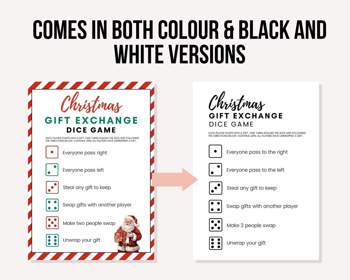 Christmas Dice Gift Exchange Game - Simplify Create Inspire
