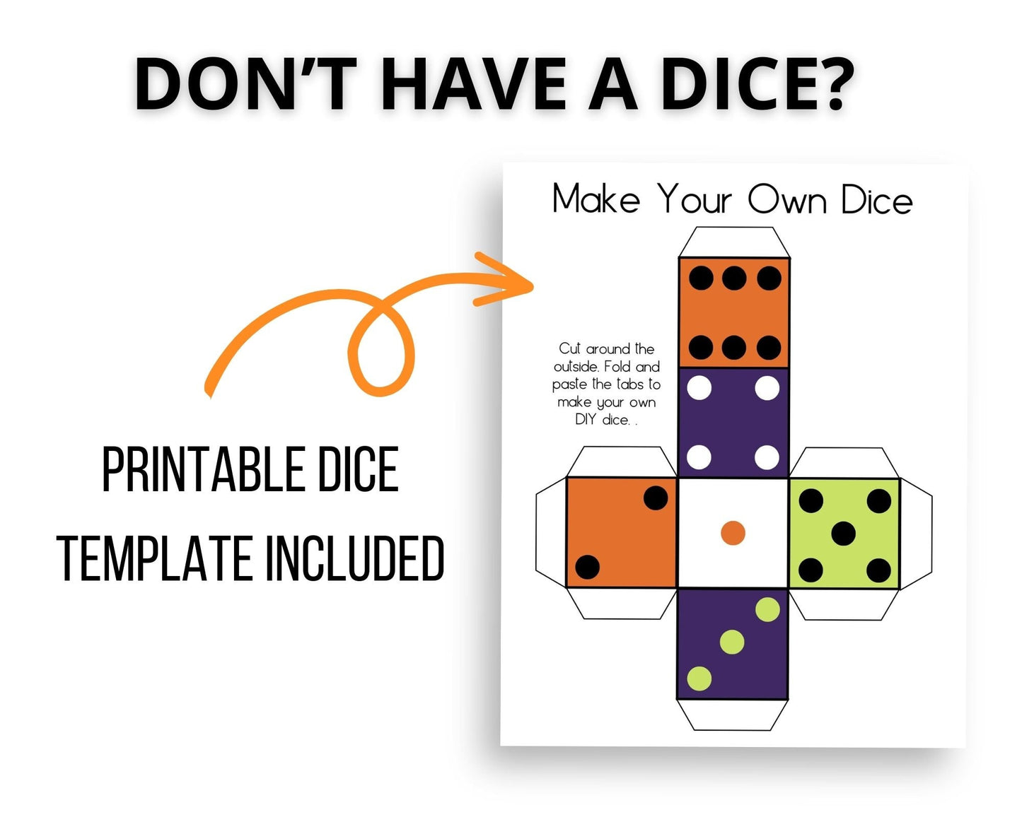 Halloween Draw A Monster Dice Game - Simplify Create Inspire