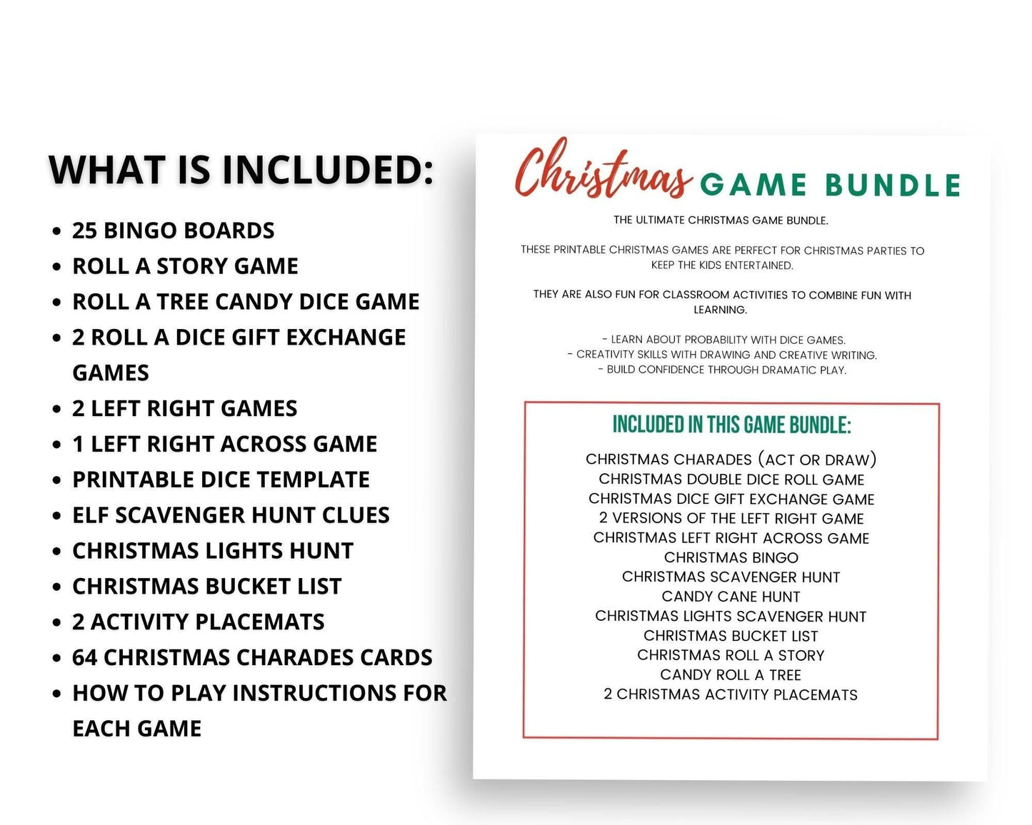 Christmas Party Game Bundle - Simplify Create Inspire