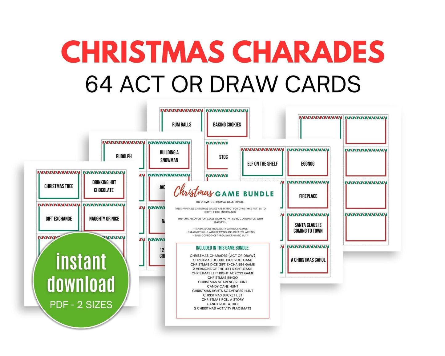 Christmas Charades Cards - Simplify Create Inspire