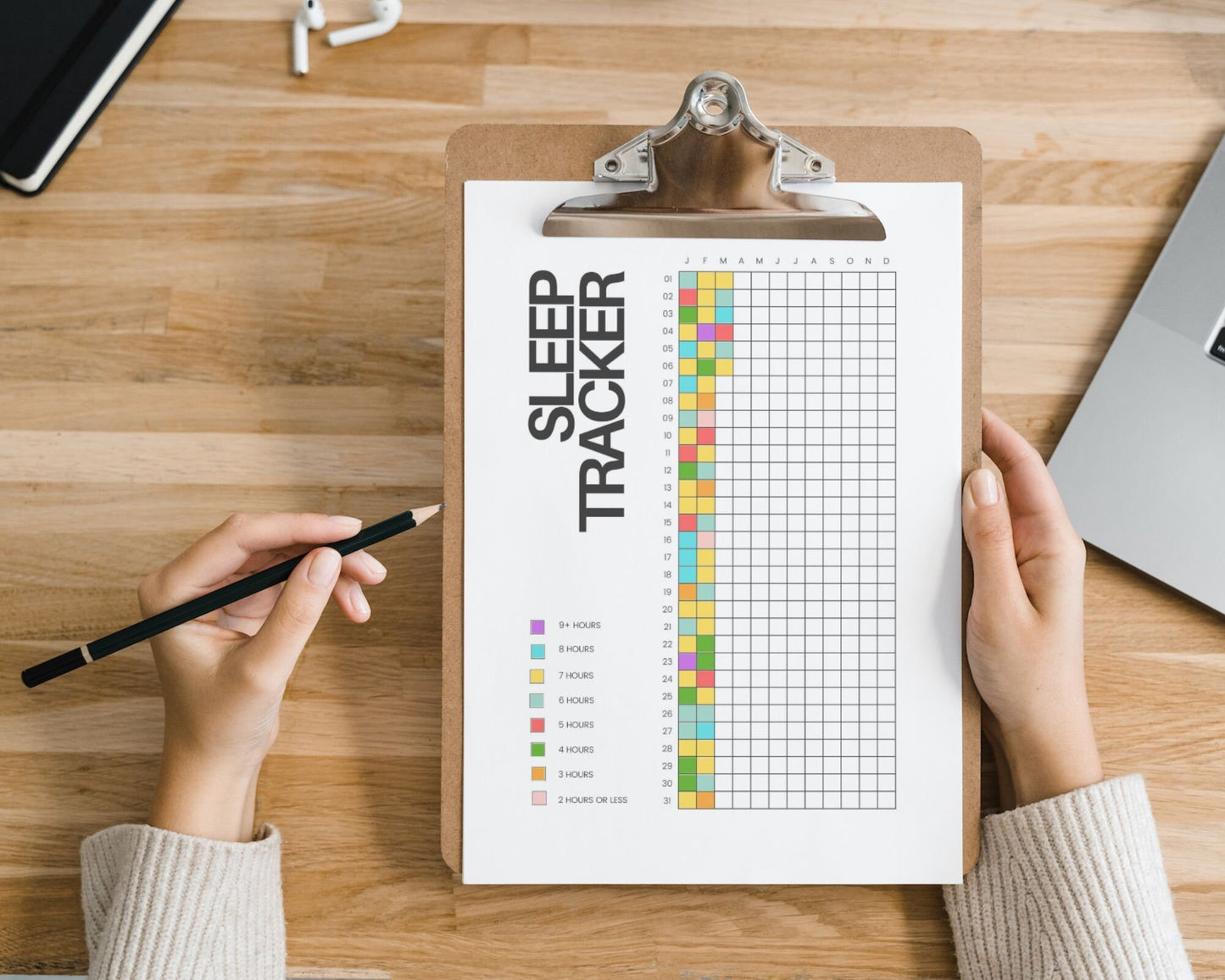 Annual Sleep Tracker - Simplify Create Inspire