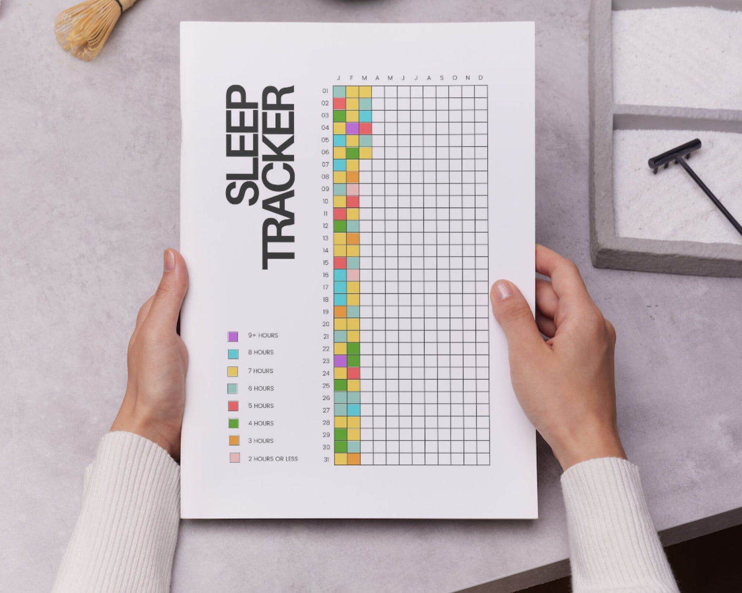Annual Sleep Tracker - Simplify Create Inspire