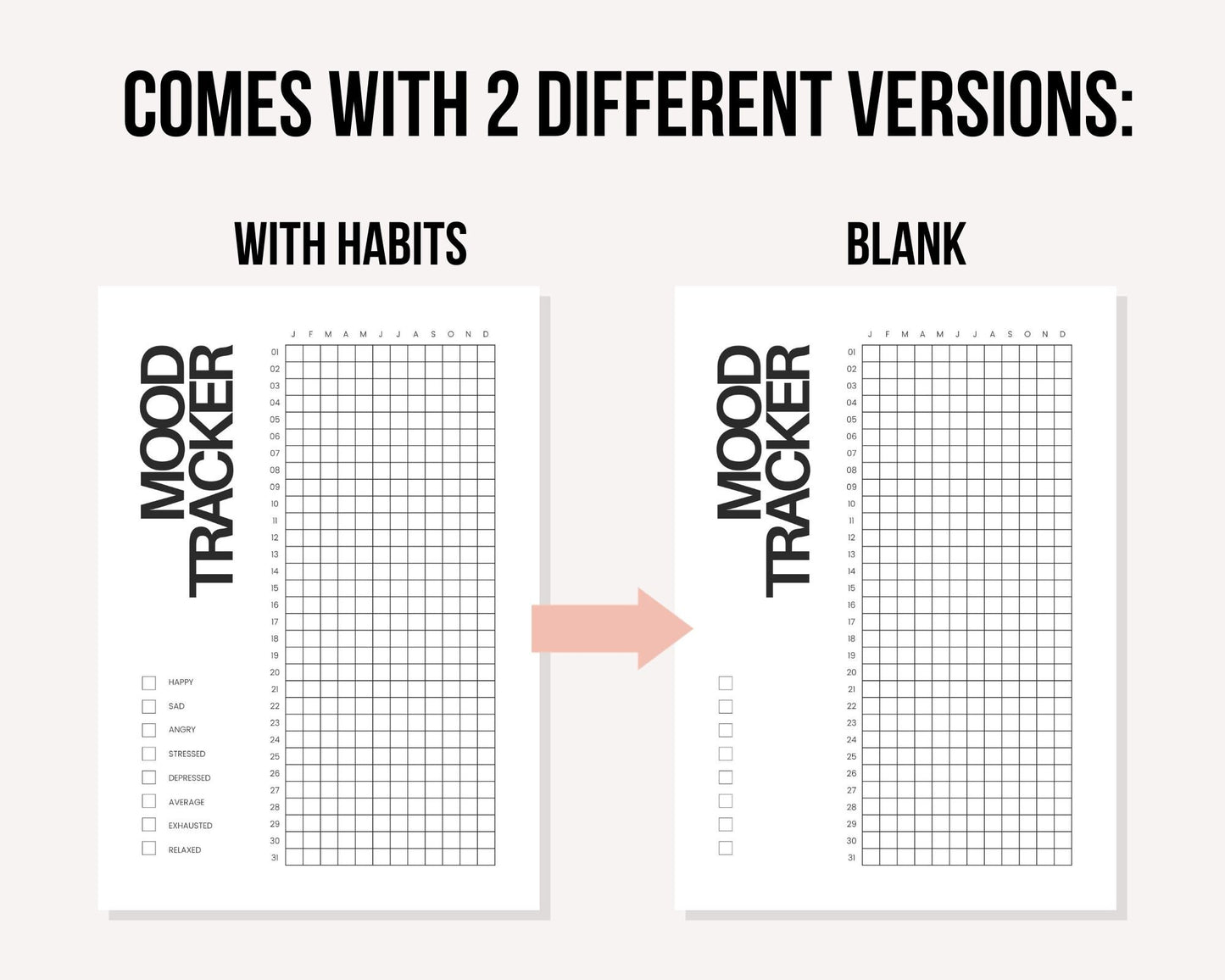 Yearly Mood Tracker - Simplify Create Inspire