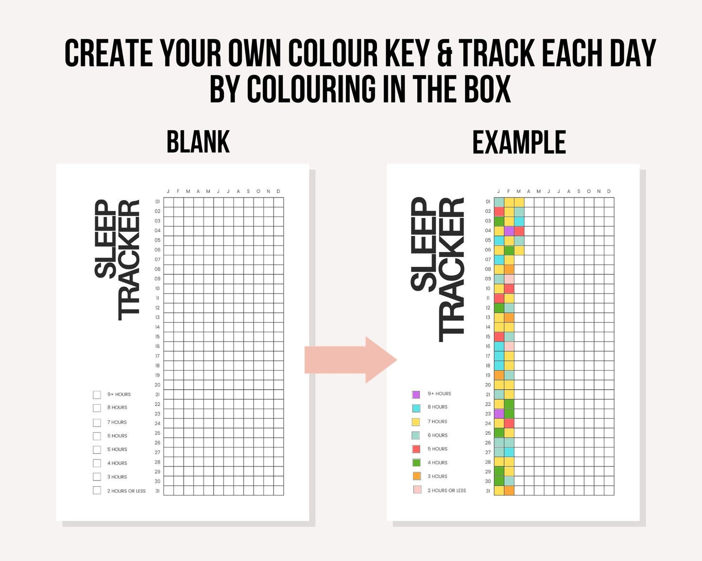 Annual Sleep Tracker - Simplify Create Inspire