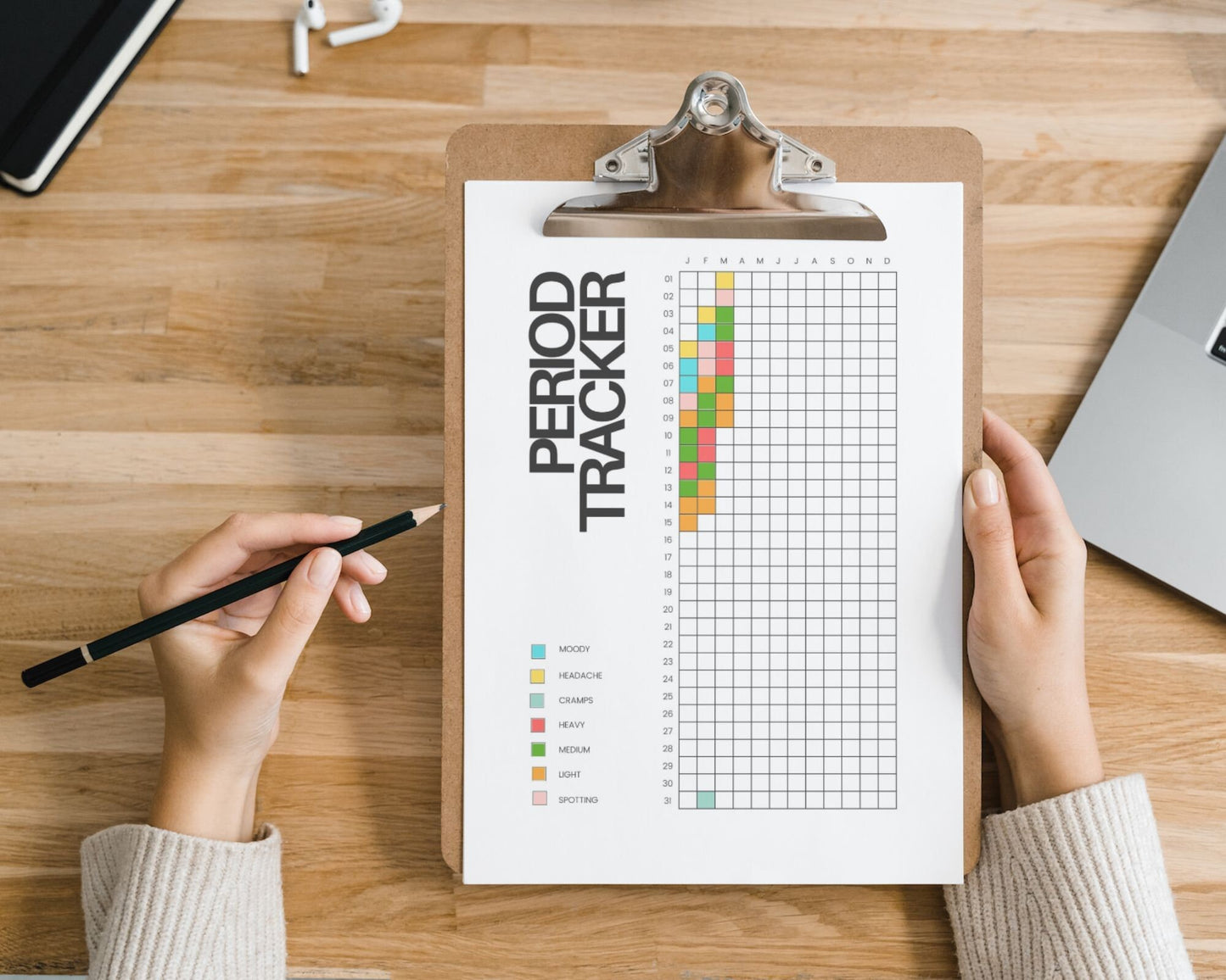 Annual Period Tracker - Simplify Create Inspire