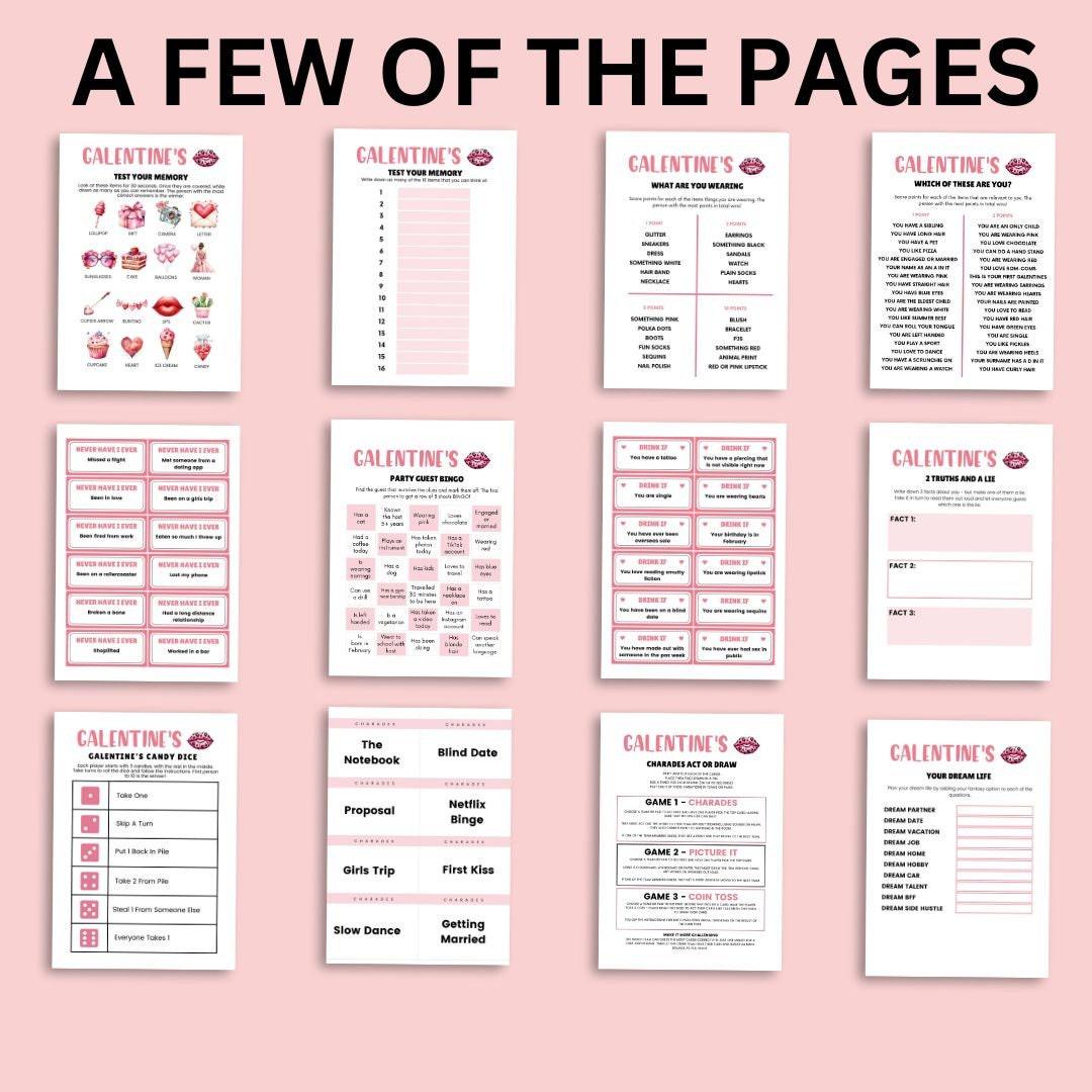 Galentines Day Party Games Bundle - Simplify Create Inspire