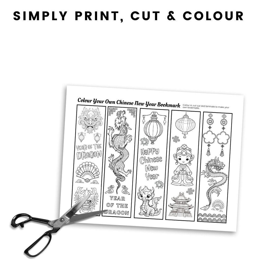 Chinese New Year Colour In Bookmarks - Simplify Create Inspire