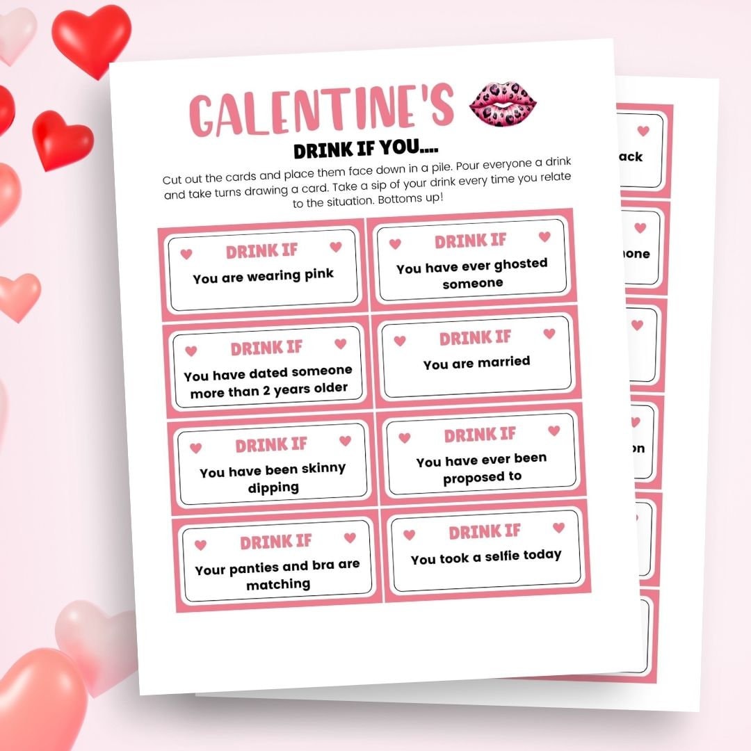 Galentines Day Drink If Game - Simplify Create Inspire