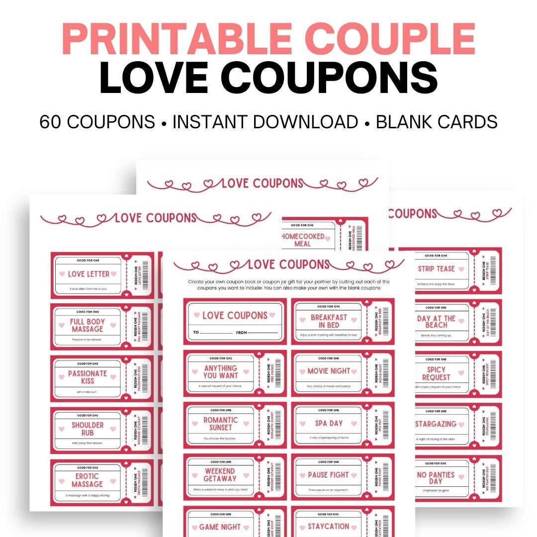 Love Coupons - DIY Couple Coupon Book Or Jar - Simplify Create Inspire